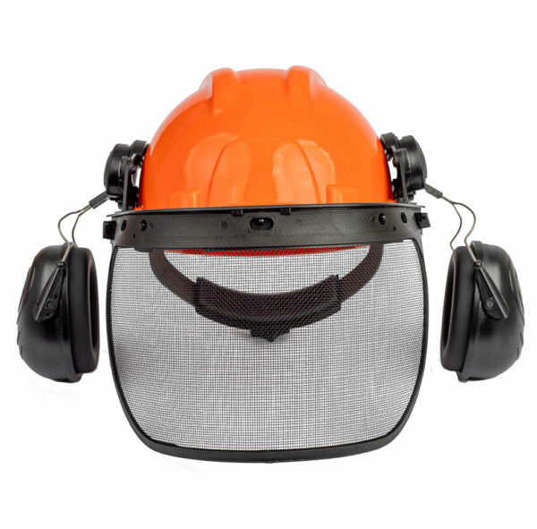 Gateway Safety 611121 Woodsman Forestry System - Complete Head, Face & Hearing Protection Kit with Safety Helmet, Mesh Visor & Earmuffs