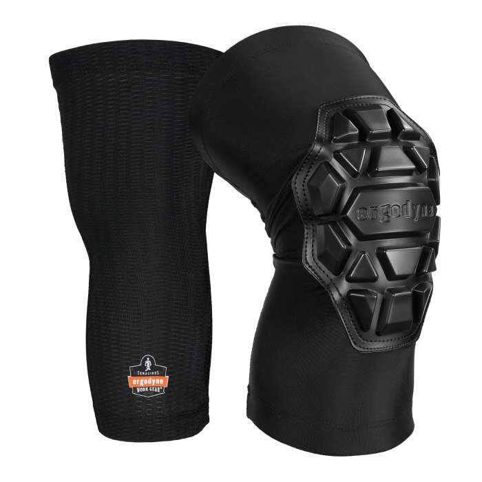 Ergodyne 18552 ProFlex 550 Padded Knee Sleeves - 3-Layer Foam Cap