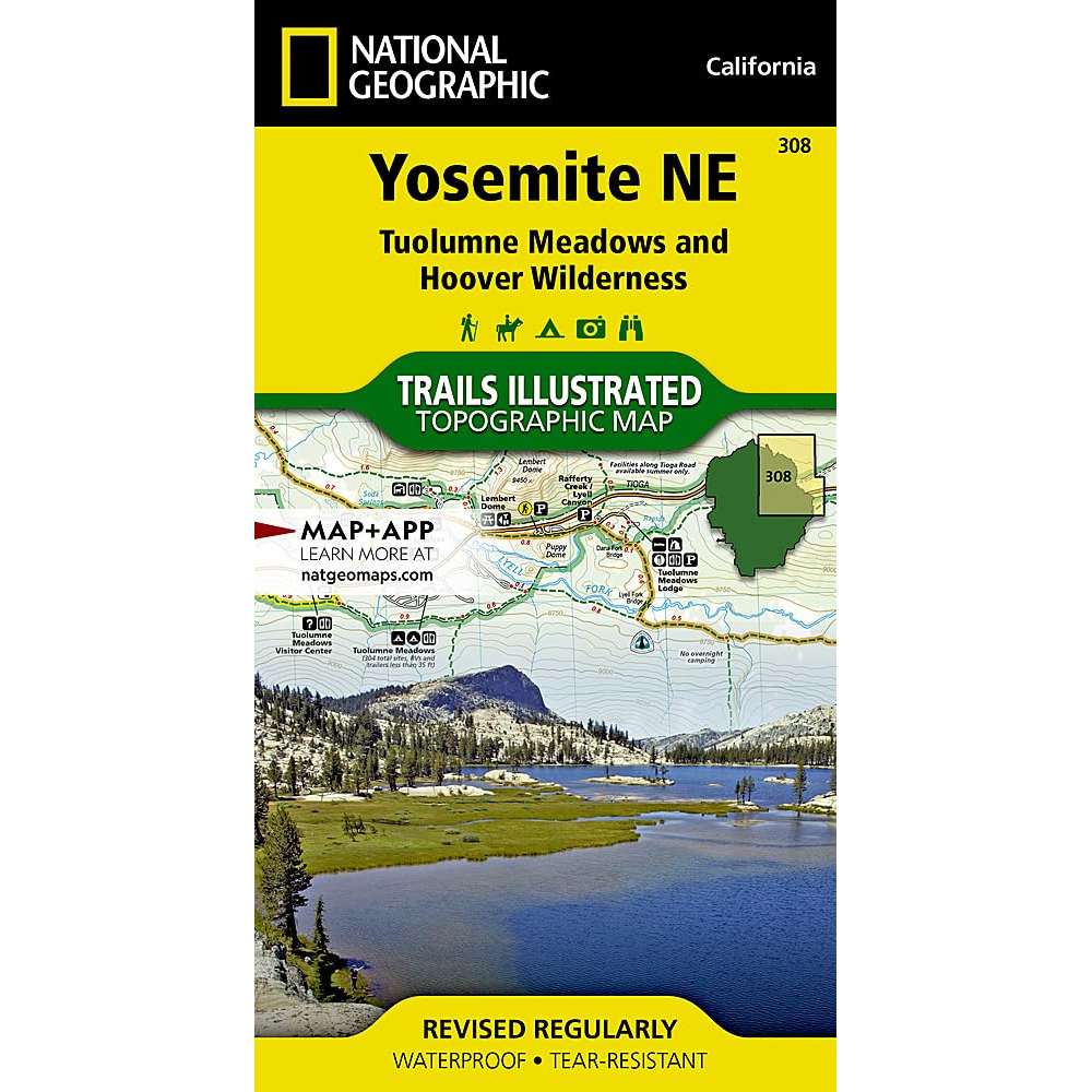 Paradise Clay NGM049 Yosemite NE: Tuolumne Meadows and Hoover Wilderness Map