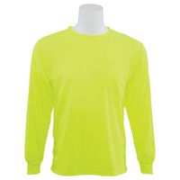 Delta Plus WEL64028LIXL 9007 Non-ANSI Birdseye Mesh Long Sleeve T-Shirt, Hi Viz Lime, XL