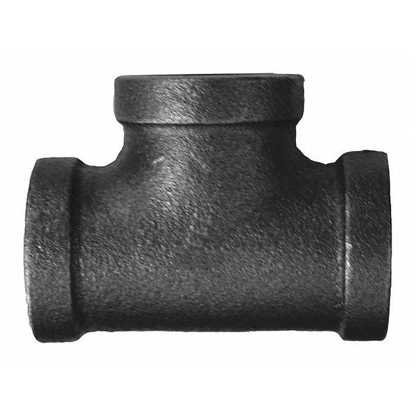 Jones Stephens B4600215 1-1/4" Black Iron Tee, Banded