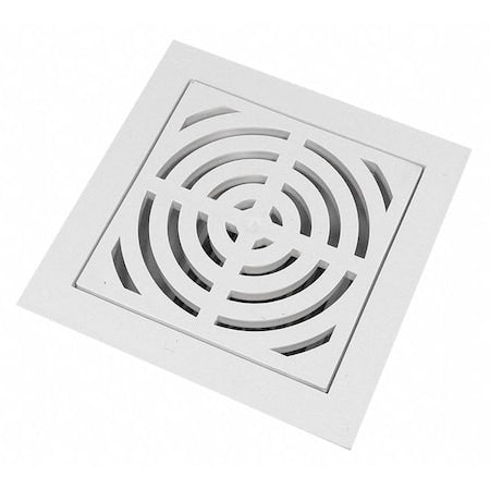Jones Stephens S49093 3" PVC Hub Fit Floor Sink with Full Top Grate and Flat Bottom Grate