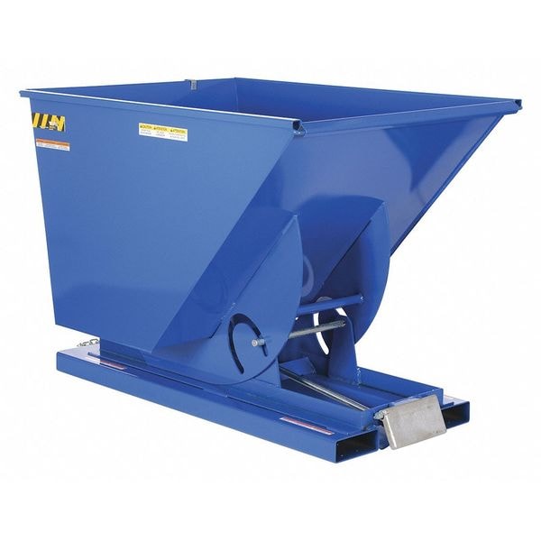 Vestil D-150-LD Light Duty Self-Dumping Hopper 1.5 Cubic Yard 2000 lb Blue