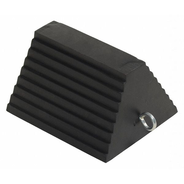 Vestil RWC-8 Molded Rubber Wheel Chock With Eye Bolt