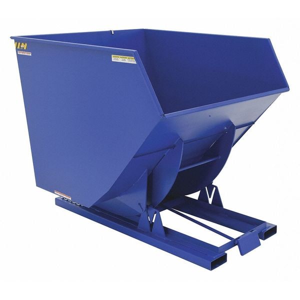 Vestil D-350-HD Self Dumping Hopper - Heavy Duty - Blue