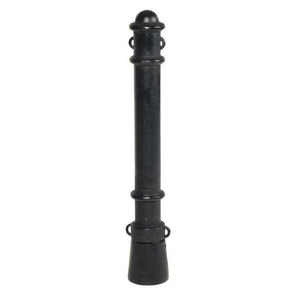 Vestil BOL-OR-40-BK-SM Steel Bollard, Surface Mount