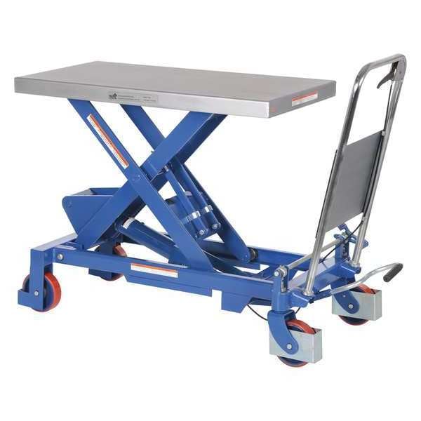 Vestil CART-1750 Hydraulic One Scissor Cart, 1750 lb. Cap, 20"W, 39-1/2"L