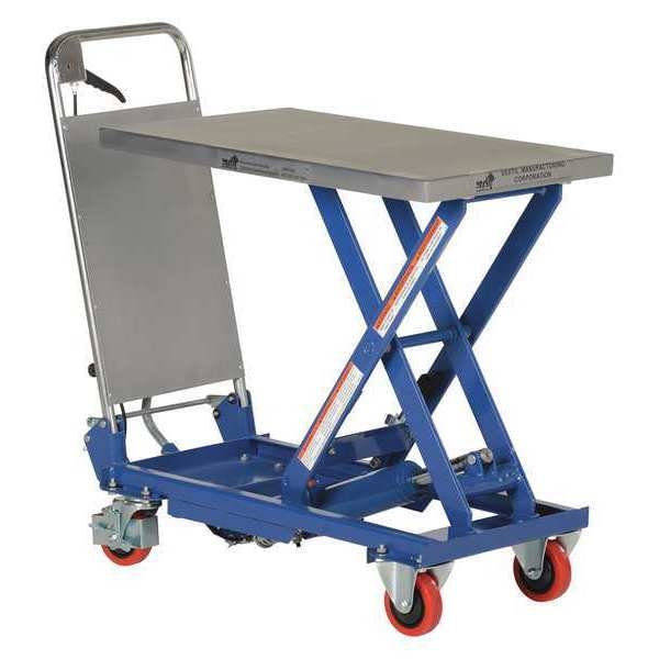 Vestil CART-400 Hydraulic Scissor Cart, 400 lb. Cap, 27-1/2"W, 17-1/2"L