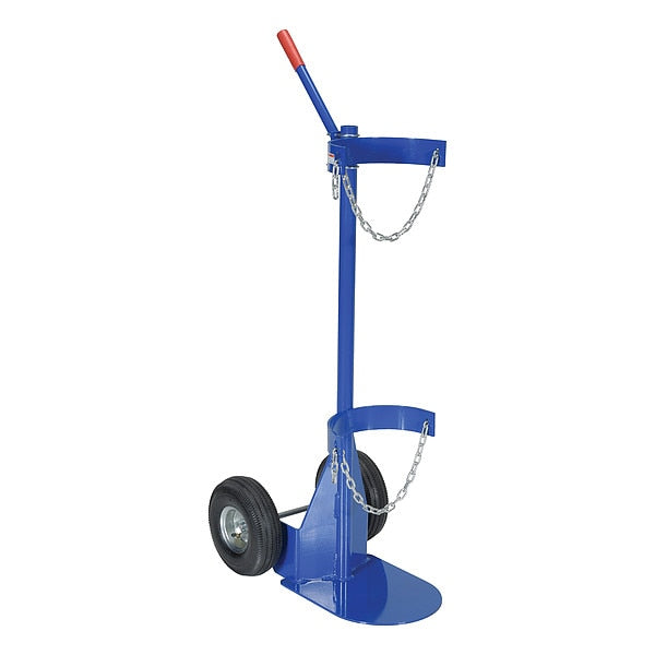 Vestil CYL-D-1-PN Blue Economy Portable Cylinder Lifter 500lb Capacity Pneumatic Wheel