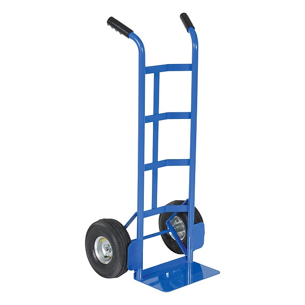 Vestil DHHT-500S Blue Steel Dual Handle Hand Truck Pneumatic Wheel 500 lb
