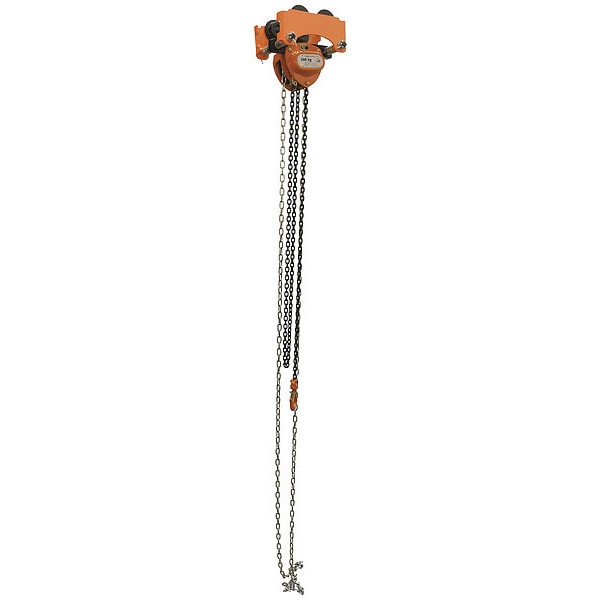 Vestil LOW-1P Low Headroom Chain Hoist Trolley Push, 1K