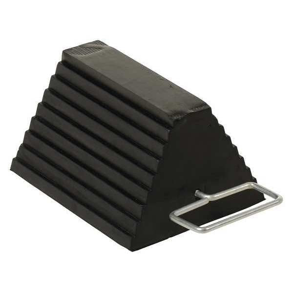 Vestil RWC-8-HDL Rubber Wheel Chock-Steel Handle, 9.25x6x8