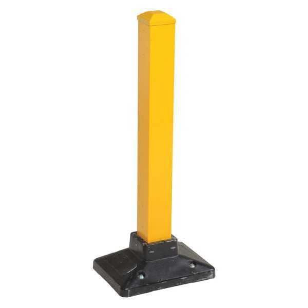 Vestil SPR-POST-Y Yellow Semi-Permanent Barrier Post