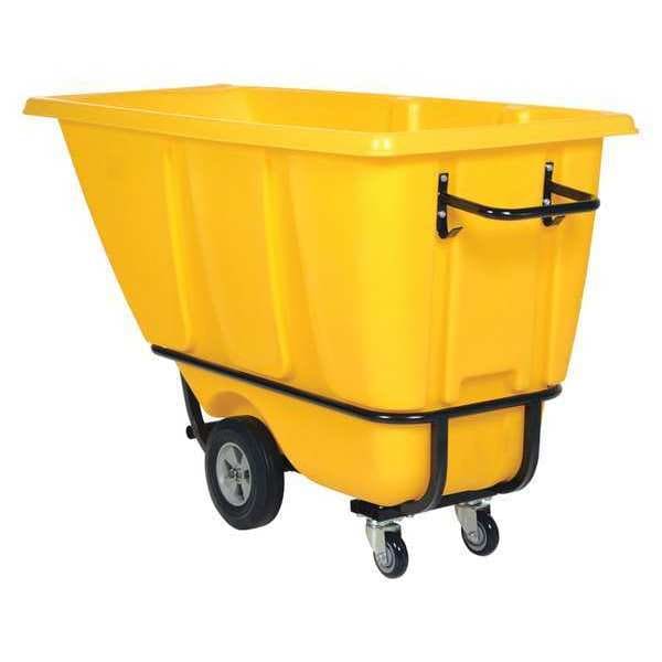 Vestil TDT-50-HD-YELLOW Heavy Duty Tilt Truck 1/2 Cubic Yard 1400 lb Yellow