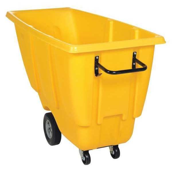 Vestil TDT-50-LD-YELLOW Light Duty Tilt Truck 1/2 Cubic Yard 450 lb Yellow
