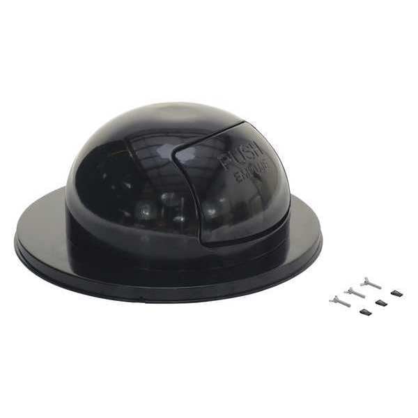 Vestil TRASH-TOP-BK Black Steel Waste Disposal Top For Drum