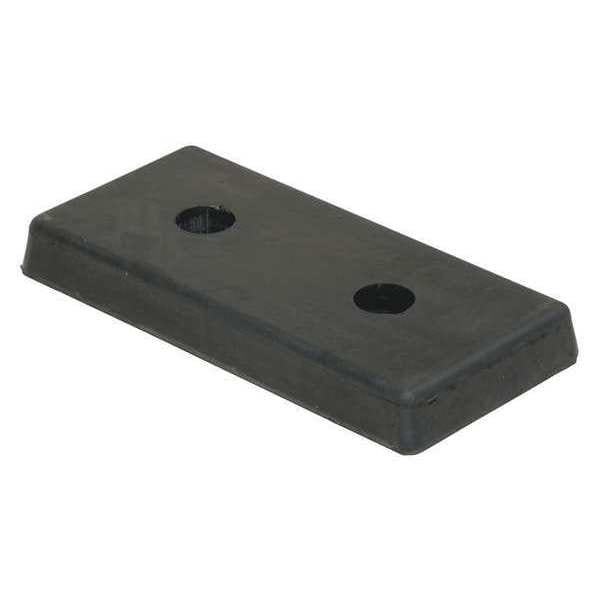 Vestil B-818 Dock Bumper, 8 in. D, Rubber, Rectangular