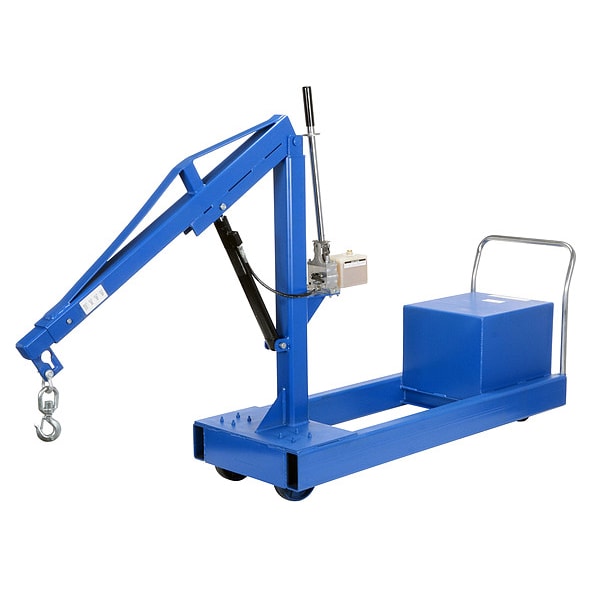 Vestil CBFC-1000 Mobile Floor Crane, CounterBalance, 1000Lb