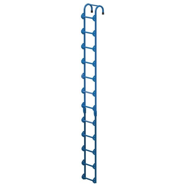 Vestil NTAL-12 12 ft Overall H, Storage Tank Ladder, Steel, Powder Coated Finish, 300 lb Load Capacity