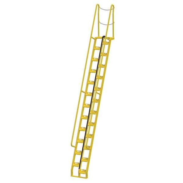 Vestil ATS-14-68 209 7/8 in Overall H, Alternating Tread Stair Unit, Steel, 24 Steps, 350 lb Load Capacity