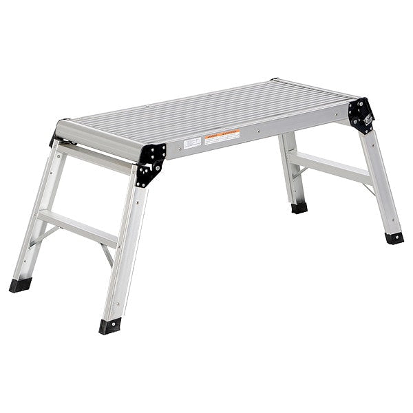 Vestil AFSP-2 Aluminum Folding Step Platform, 19.4375 Overall Height, Aluminum, Silver