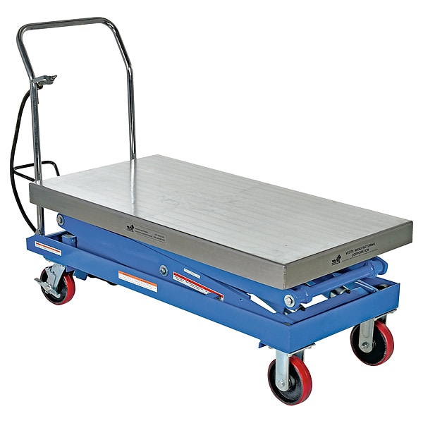 Vestil AIR-1500-D Air Hydraulic Steel Cart, 1500 lb. Cap, 24"W, 47-1/4"L