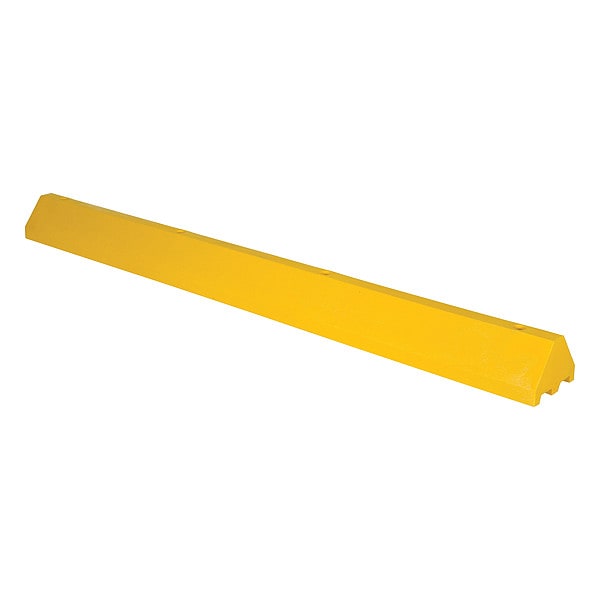 Vestil CS-TB96-Y Truck Stop, Plastic, 7 in Height, 96 in Length, Yellow