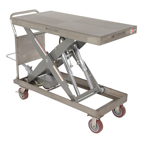 Vestil CART-2000-PSS Partially SS Elevating Cart, 2K, 24 x 47