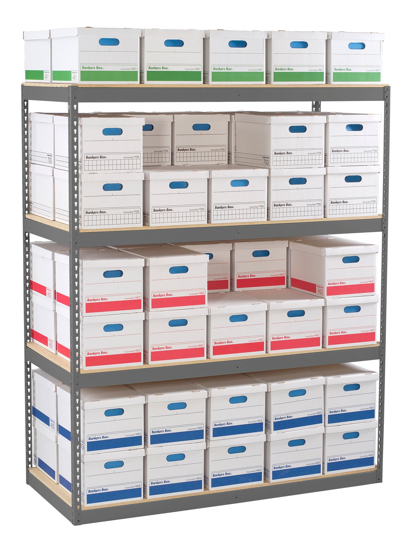 Tennsco ZA693084-4D Z-Line Archive Shelving Unit With Decking