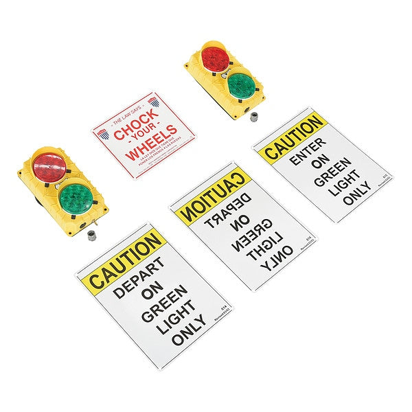 Vestil DTS-5-LED-12DC Traffic System Stop/Go Set, 12V, LEd