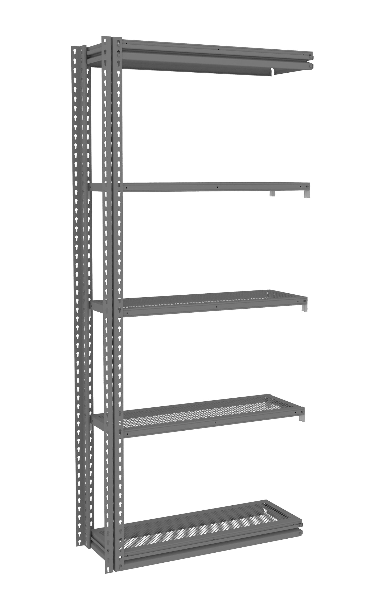 Tennsco ZM7-3612A-5PD Z-Line Perforated Steel Shelving Add-On Unit