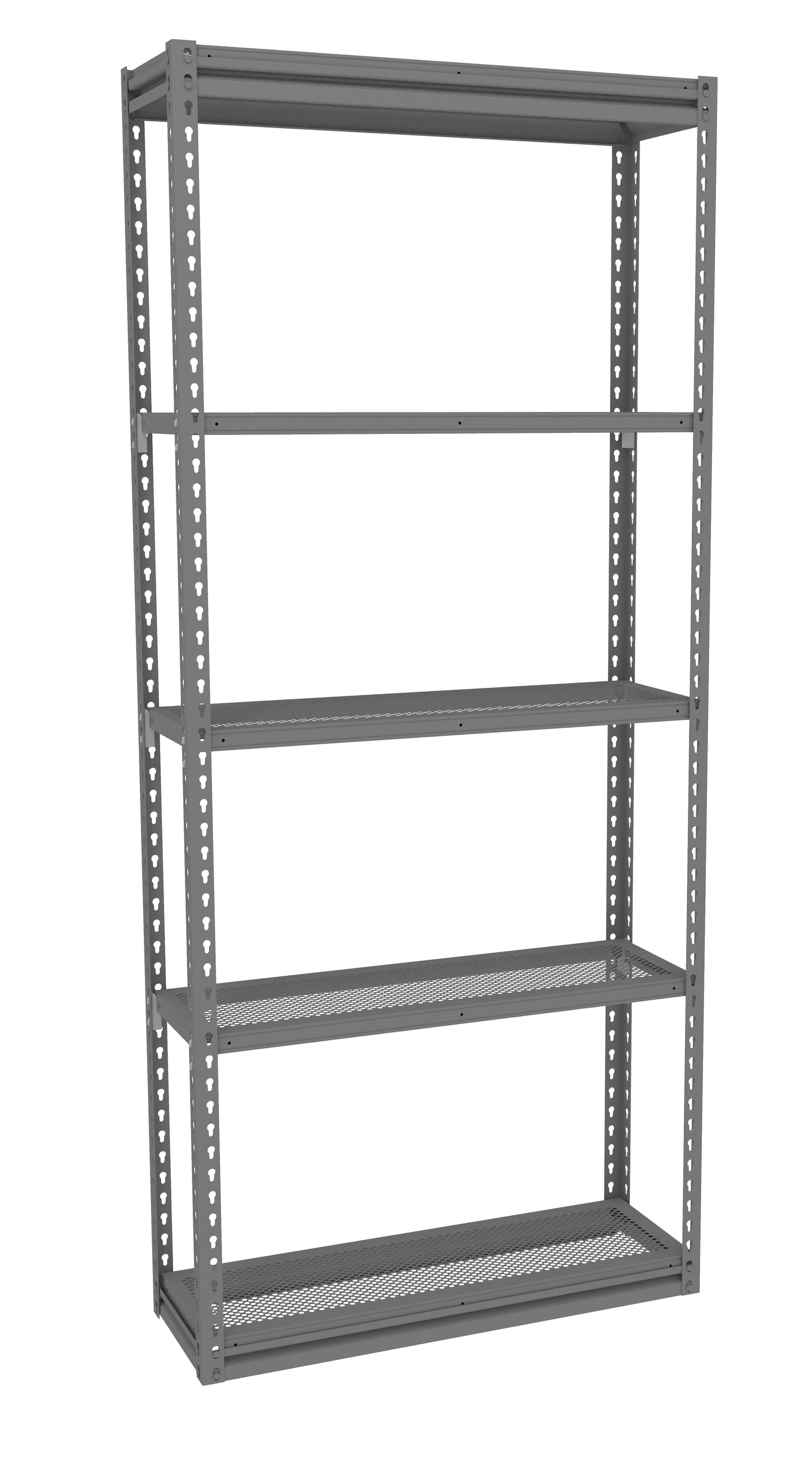 Tennsco ZM7-3612S-5PD Z-Line Perforated Steel Shelving Starter Unit