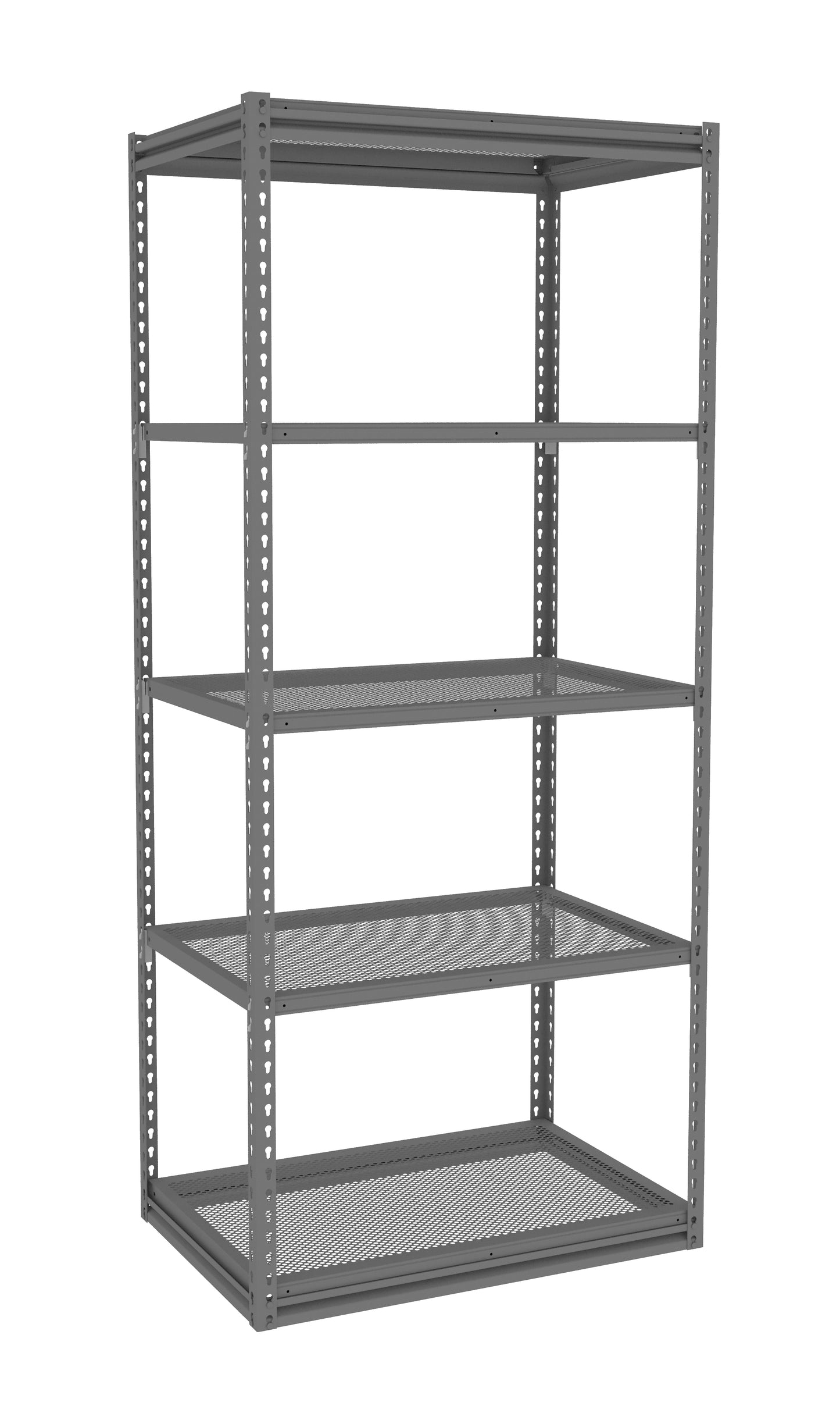 Tennsco ZM7-3624S-5PD Z-Line Perforated Steel Shelving Starter Unit