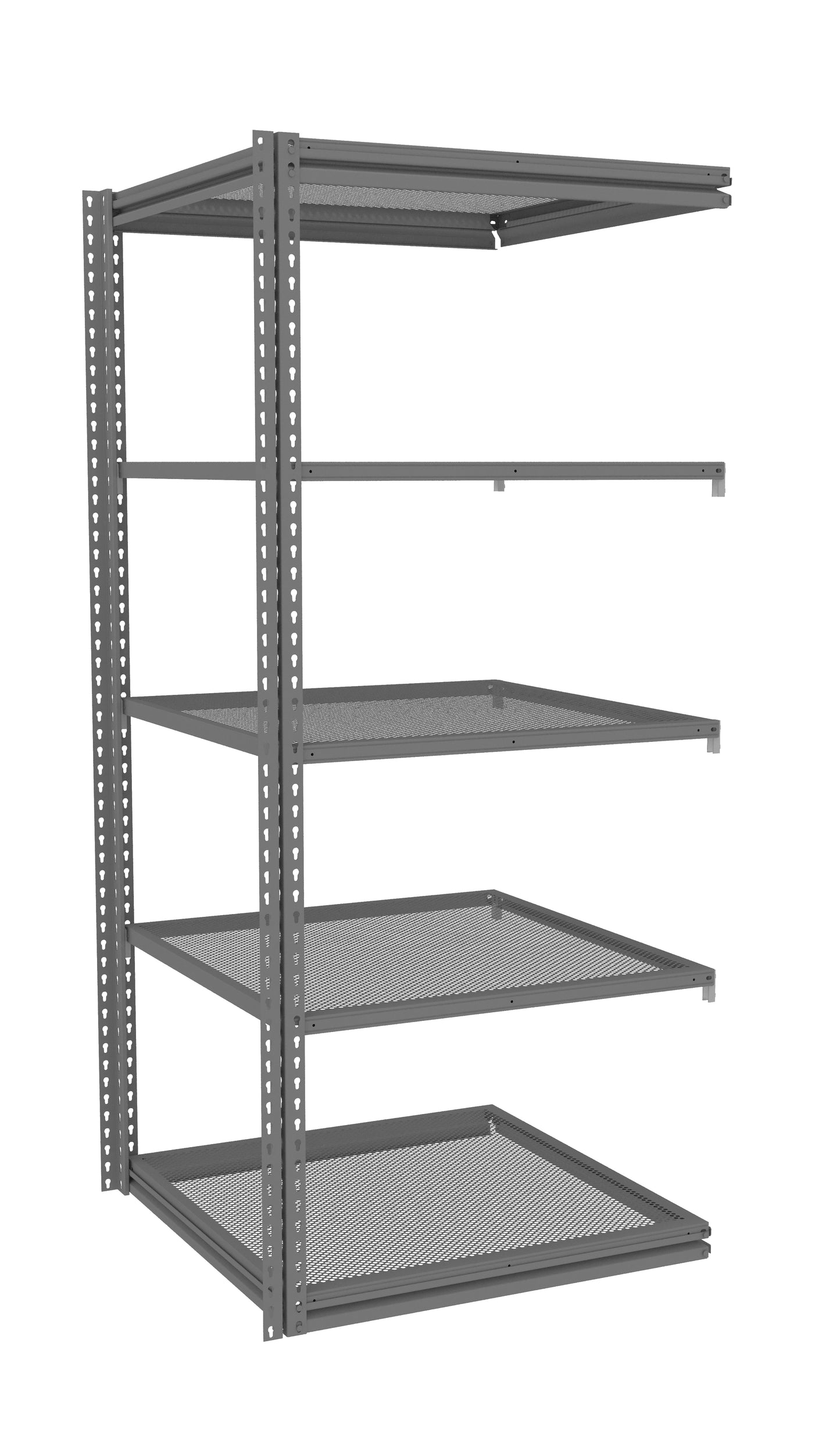 Tennsco ZM7-3636A-5PD Z-Line Perforated Steel Shelving Add-On Unit