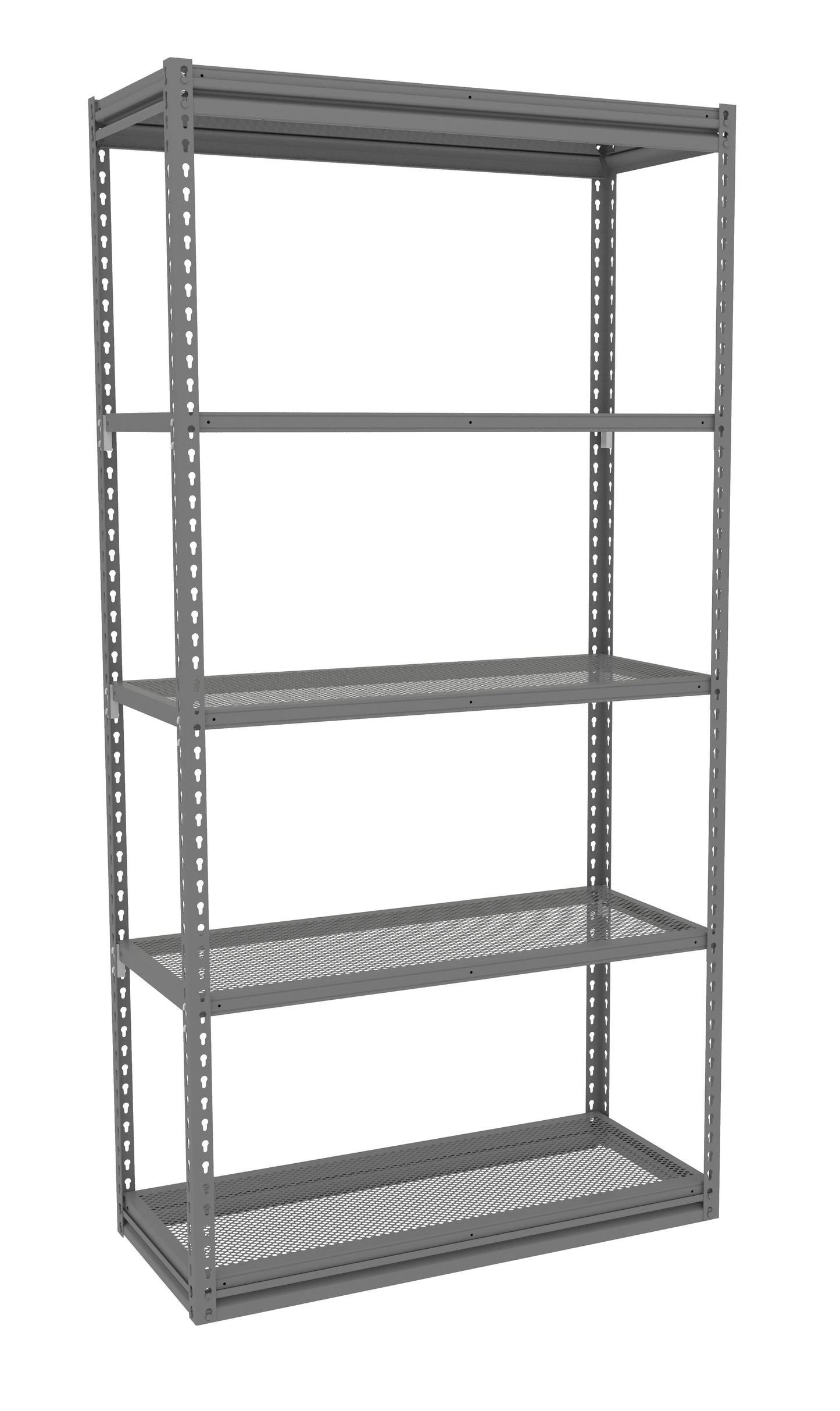 Tennsco ZM7-4218S-5PD Z-Line Perforated Steel Shelving Starter Unit