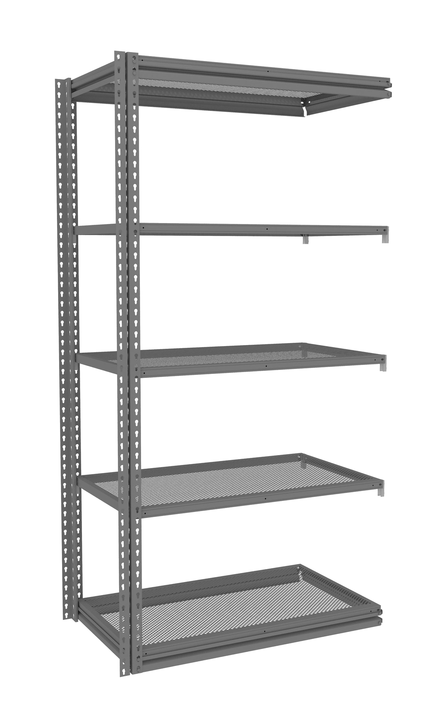 Tennsco ZM7-4824A-5PD Z-Line Perforated Steel Shelving Add-On Unit