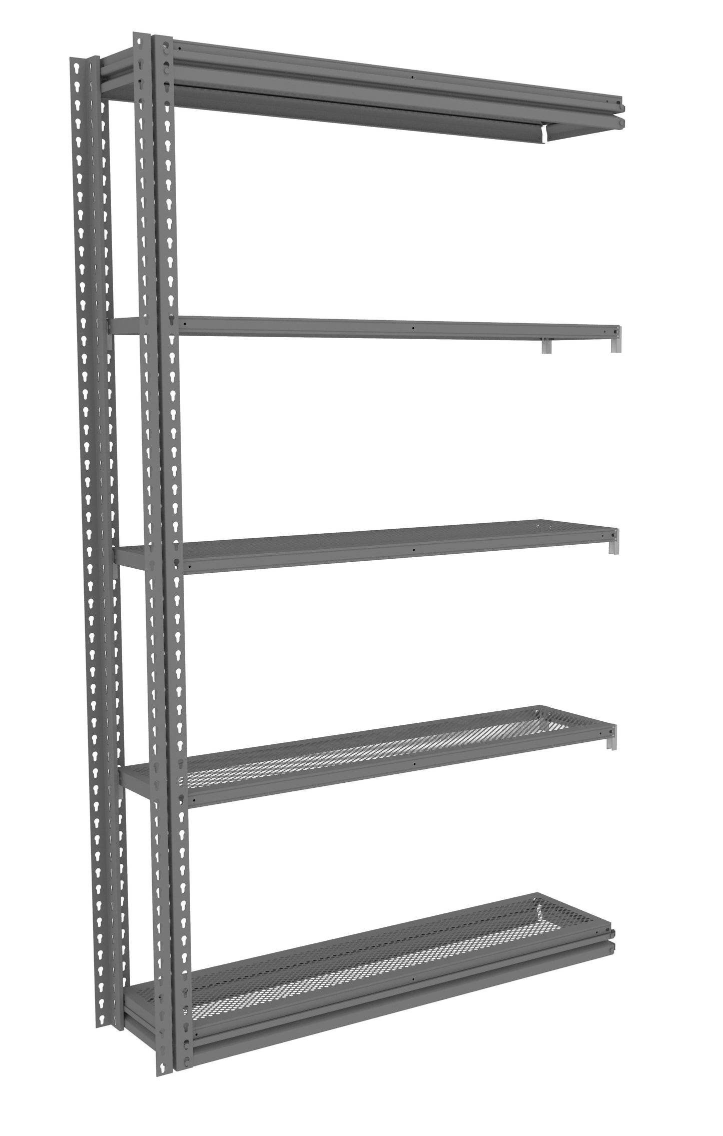 Tennsco ZM7-4812A-5PD Z-Line Perforated Steel Shelving Add-On Unit