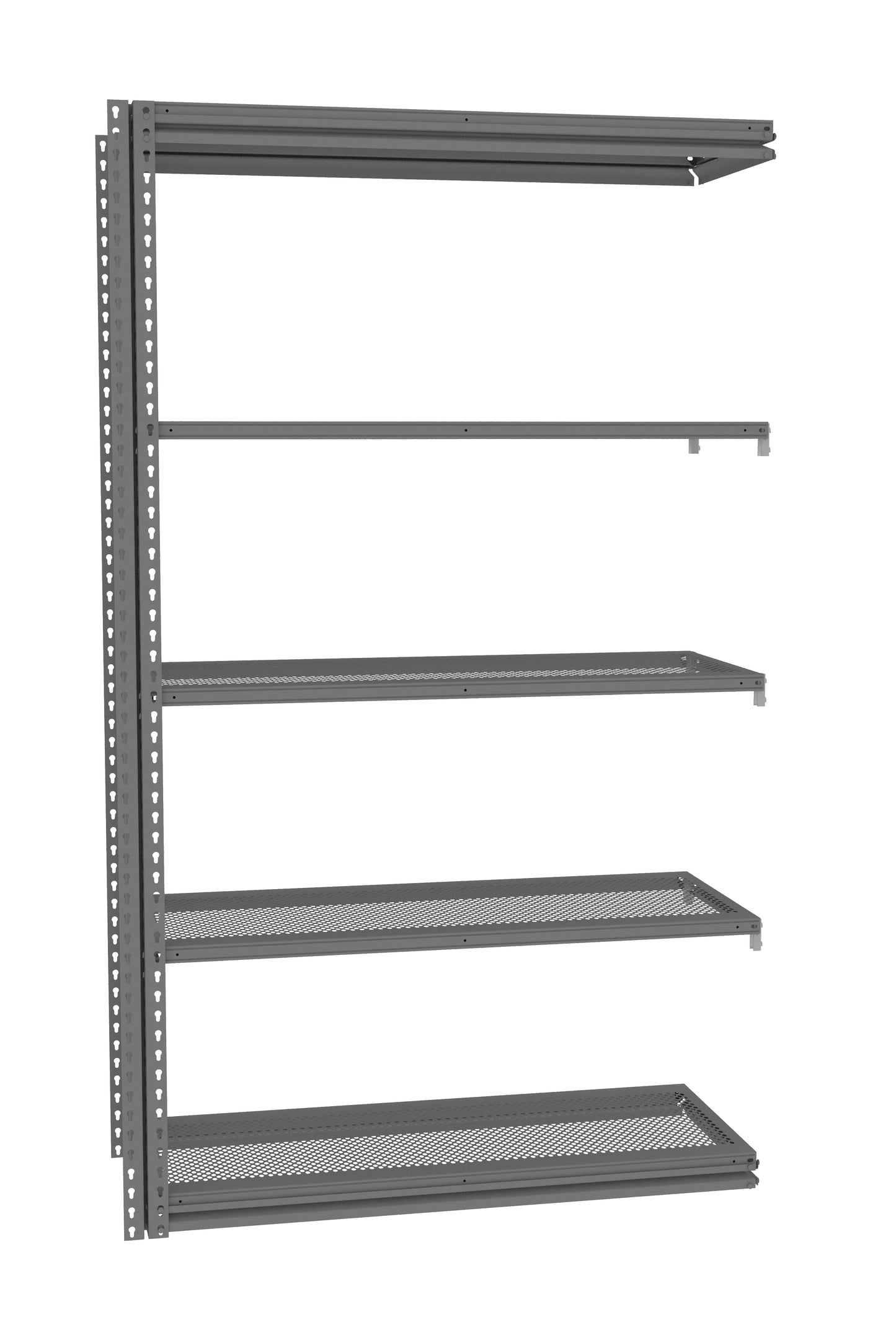 Tennsco ZM7-4818A-5PD Z-Line Perforated Steel Shelving Add-On Unit
