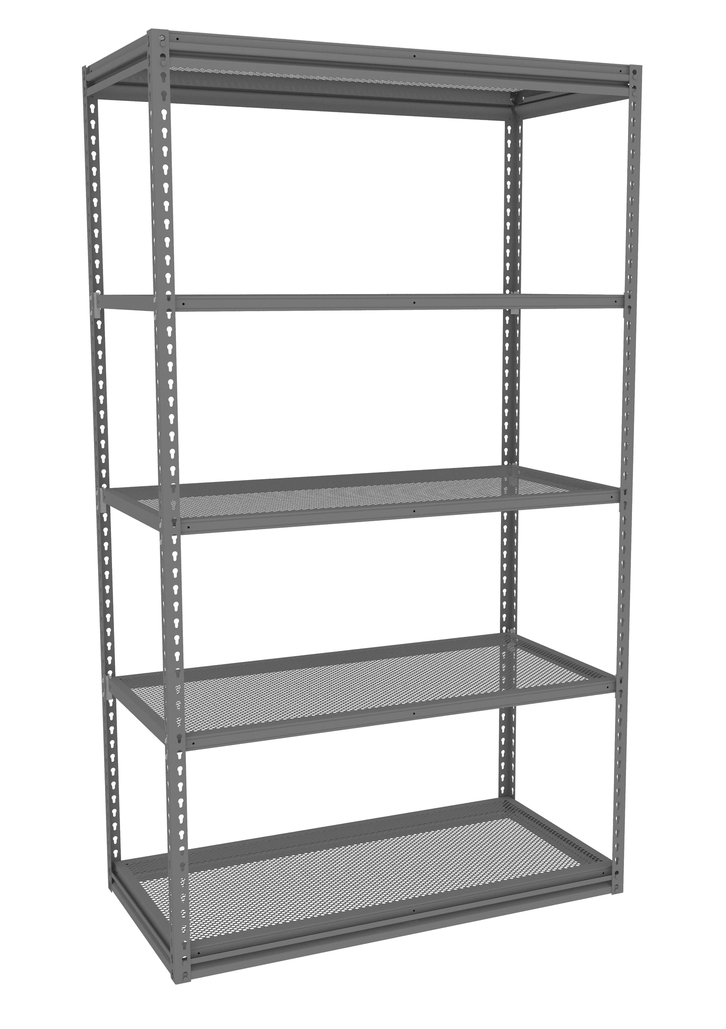 Tennsco ZM7-4824S-5PD Z-Line Perforated Steel Shelving Starter Unit
