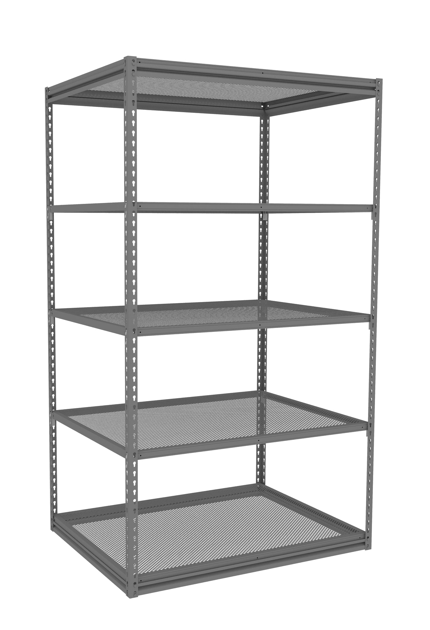 Tennsco ZM7-4836S-5PD Z-Line Perforated Steel Shelving Starter Unit