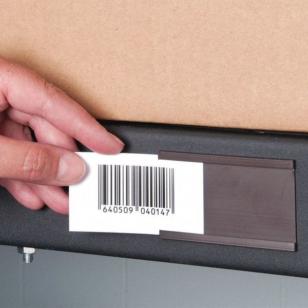 Aigner Label Holder MC100 Magnetic Card Holder Roll: 50 ft x 1 in, Black, C-Channel, Magnetic, Magnetic, Smooth