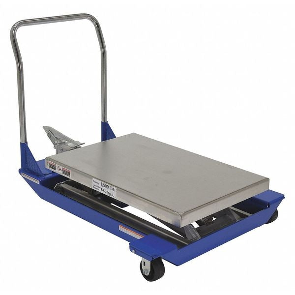 Vestil CART-23-15-M-PSS Foot Pump Scissor Cart, 1500 lb. Cap, 36"W, 24"L