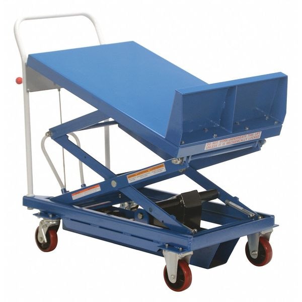 Vestil CART-600-LT Blue Lift & Tile Cart With Sequence Select 400 lb 30 x 19.5