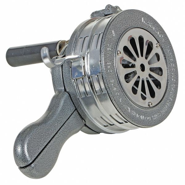 Vestil SIREN-100-S Siren, Hand Crank, Metal, Silver/Gray