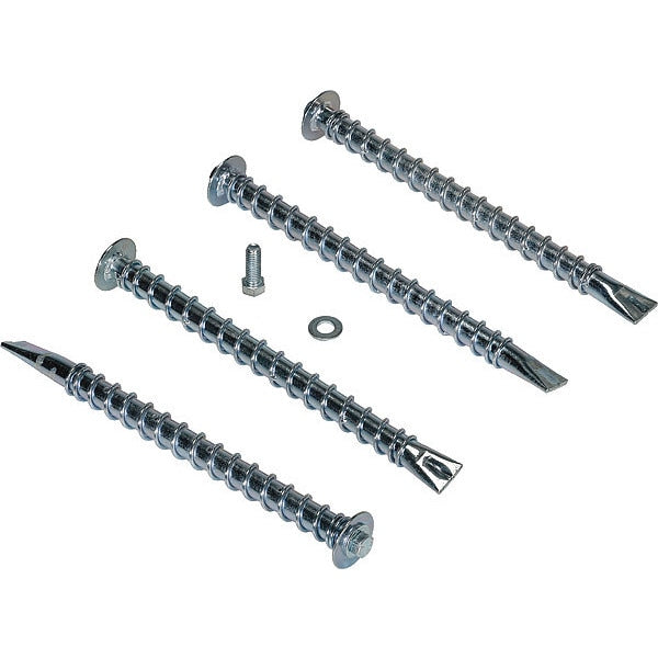 Vestil AS-HDA-12-4PK Concrete Screw, Flat, 1.625 L, Steel 4 PK