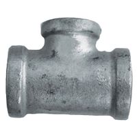 Jones Stephens B4600444 2" x 1" x 2" Black Iron Reducing Tee, Banded