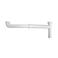 Jones Stephens P37036 1-1/2" White Plastic Telescoping Direct Connection End Outlet Waste