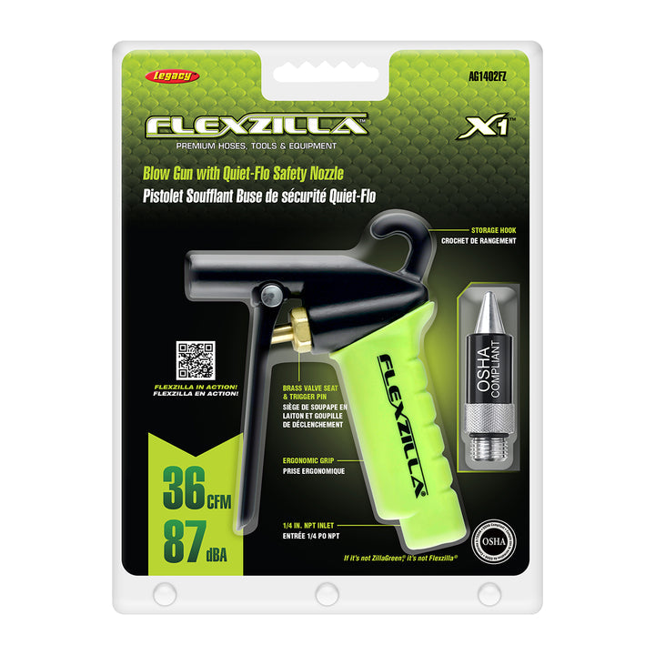 FlexZilla AG1402FZ Blow Gun with Quiet-Flo Safety Nozzle