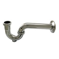 Jones Stephens P38011 1-1/2" Chrome Plated Brass P-Trap with Shallow Escutcheon with Cleanout 20 Gauge