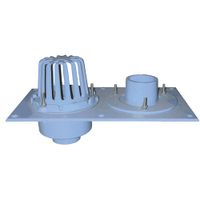 Jones Stephens R19302 2" No Hub Code Blue Dual Roof Drain with Single Dome